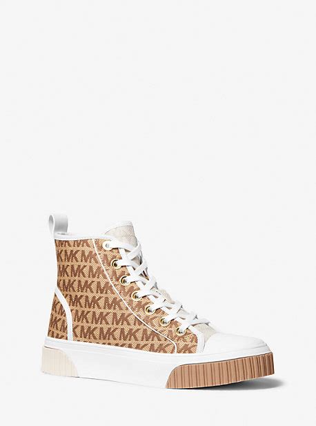 michael michael kors gertie high top logo sneakers|Gertie Logo Jacquard High.